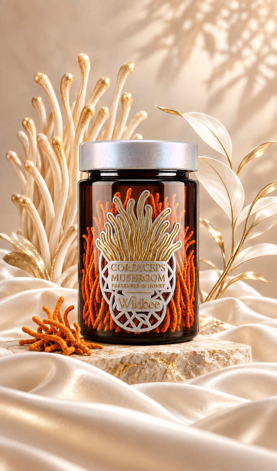 Wild Cordyceps Preserved in Honey
